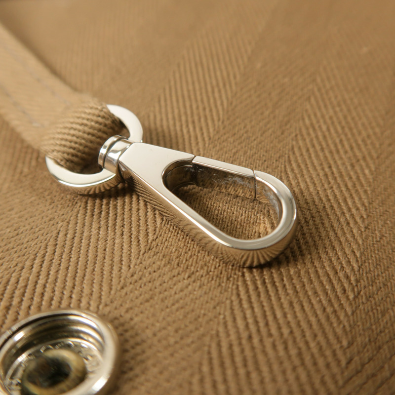 HERMES 帆布Valparaiso銀扣手挽袋Etoupe-15