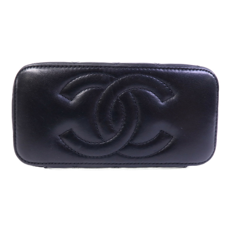 CHANEL 牛皮皮革Vanity Case金扣肩背袋-3
