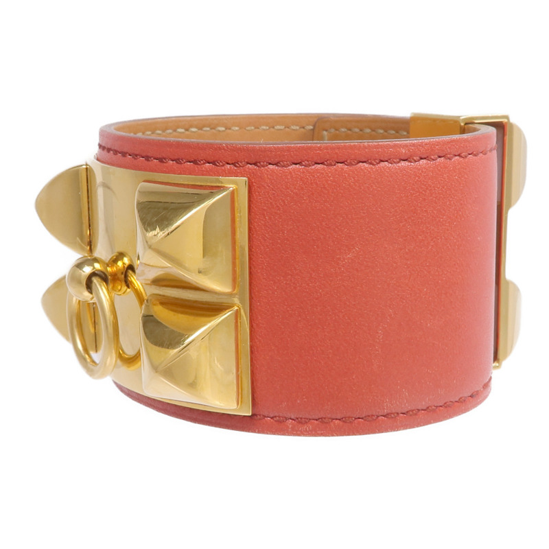 HERMES Swift皮革Collier De Chien CDC金扣手帶Capucine-1