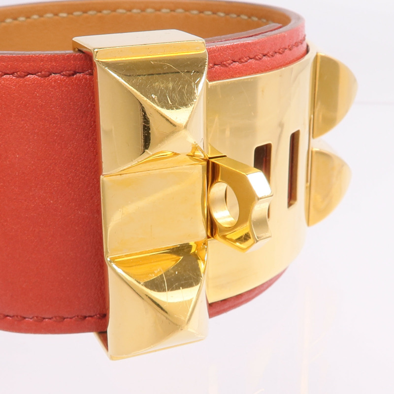 HERMES Swift皮革Collier De Chien CDC金扣手帶Capucine-4