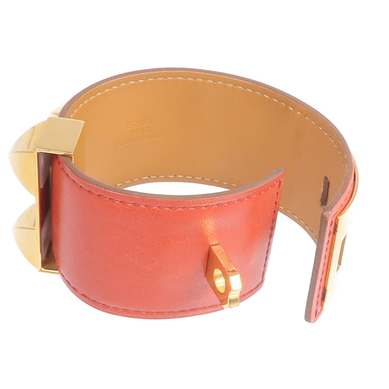 HERMES Swift皮革Collier De Chien CDC金扣手帶Capucine-5