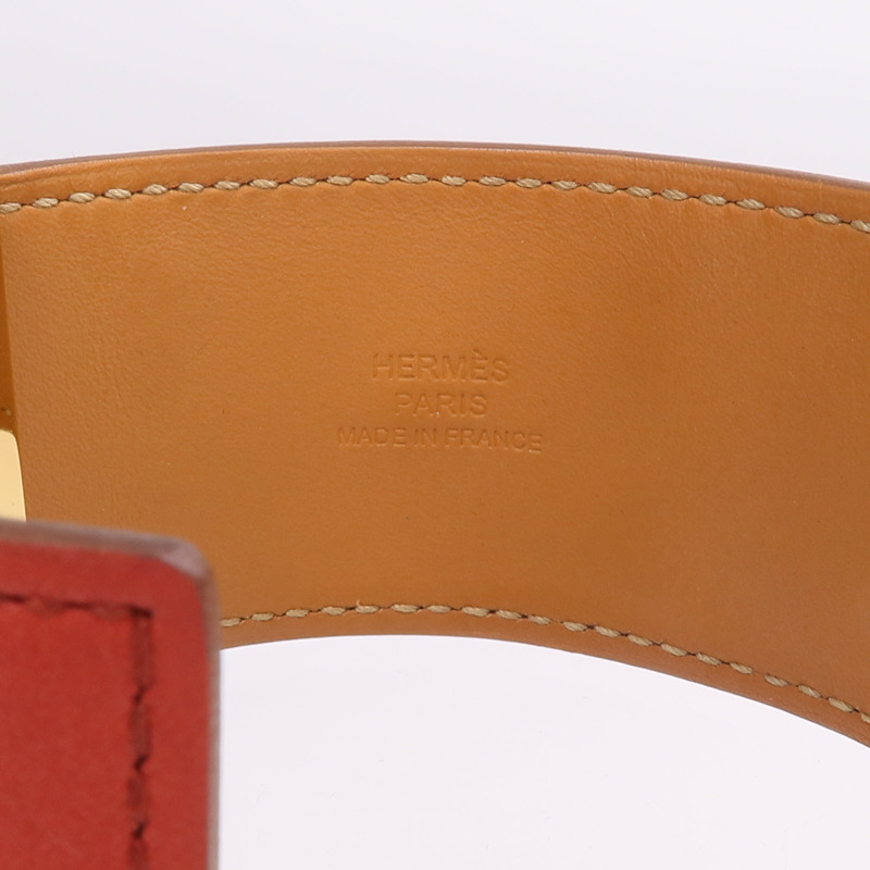 HERMES Swift皮革Collier De Chien CDC金扣手帶Capucine-6