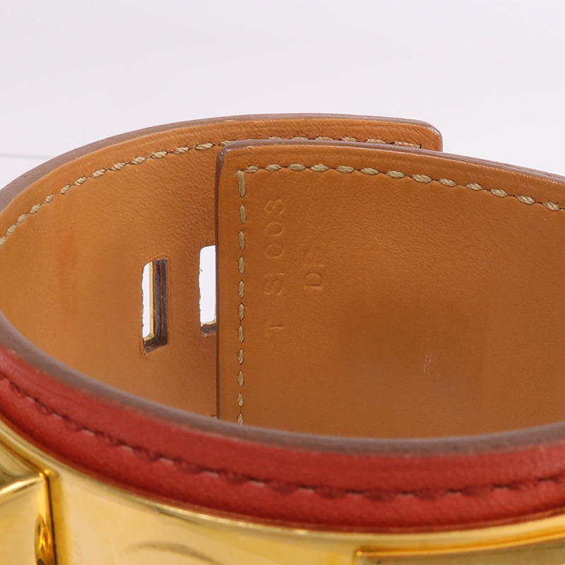 HERMES Swift皮革Collier De Chien CDC金扣手帶Capucine-7