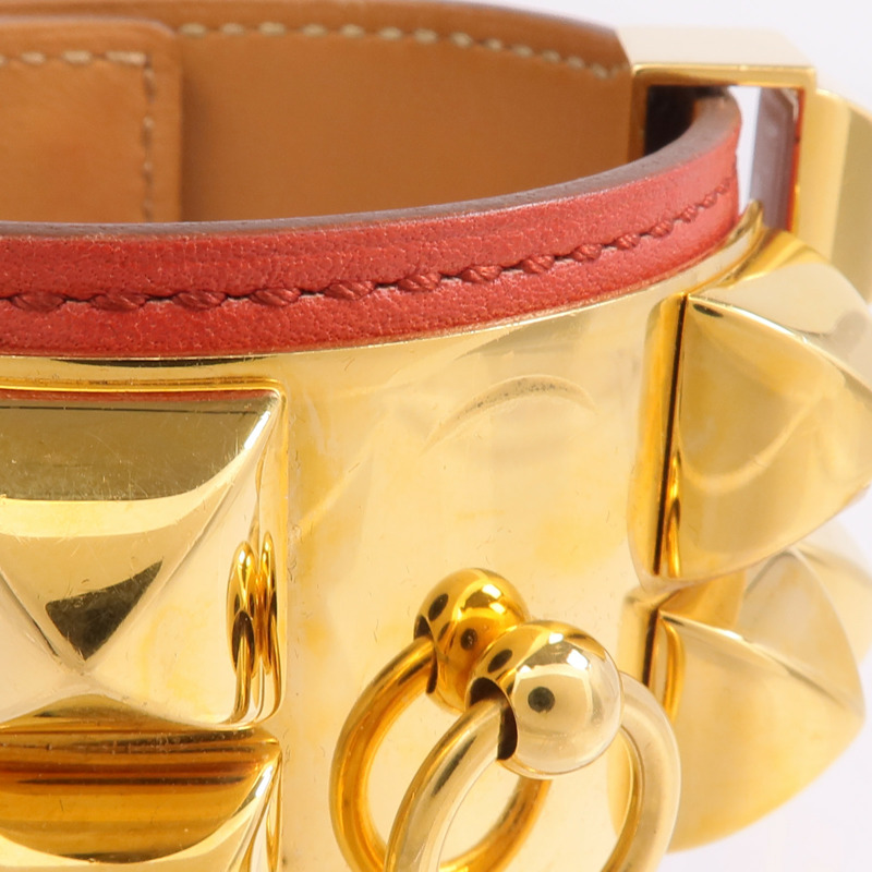 HERMES Swift皮革Collier De Chien CDC金扣手帶Capucine-8