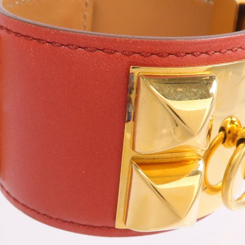 HERMES Swift皮革Collier De Chien CDC金扣手帶Capucine-9