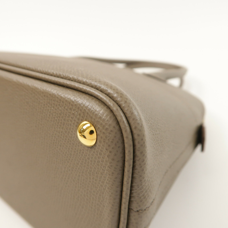 HERMES Epsom皮革Bolide 27金扣手挽肩背兩用袋Etain-9