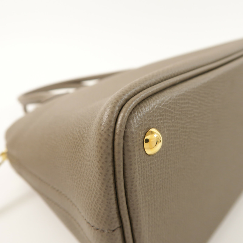 HERMES Epsom皮革Bolide 27金扣手挽肩背兩用袋Etain-10