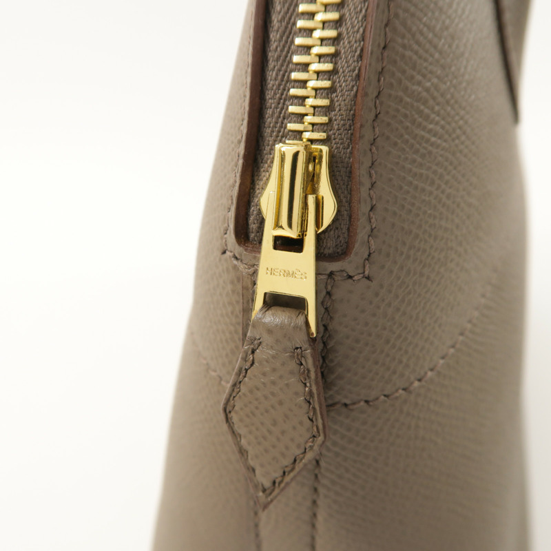 HERMES Epsom皮革Bolide 27金扣手挽肩背兩用袋Etain-14