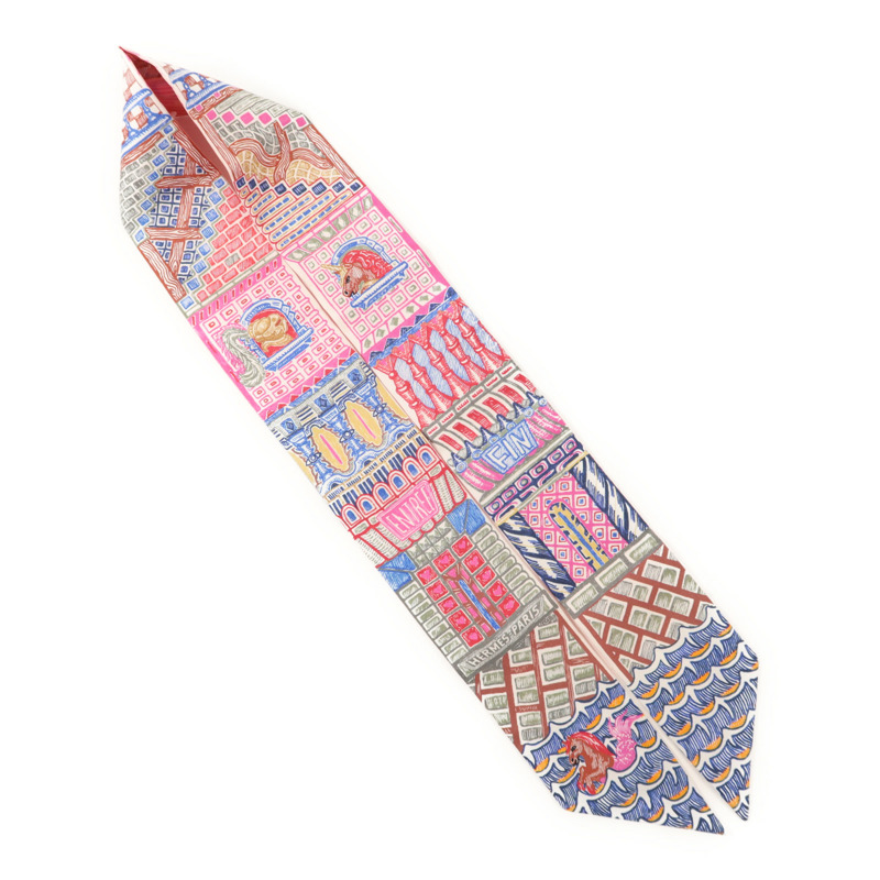 HERMES 絲質Twilly絲巾-3