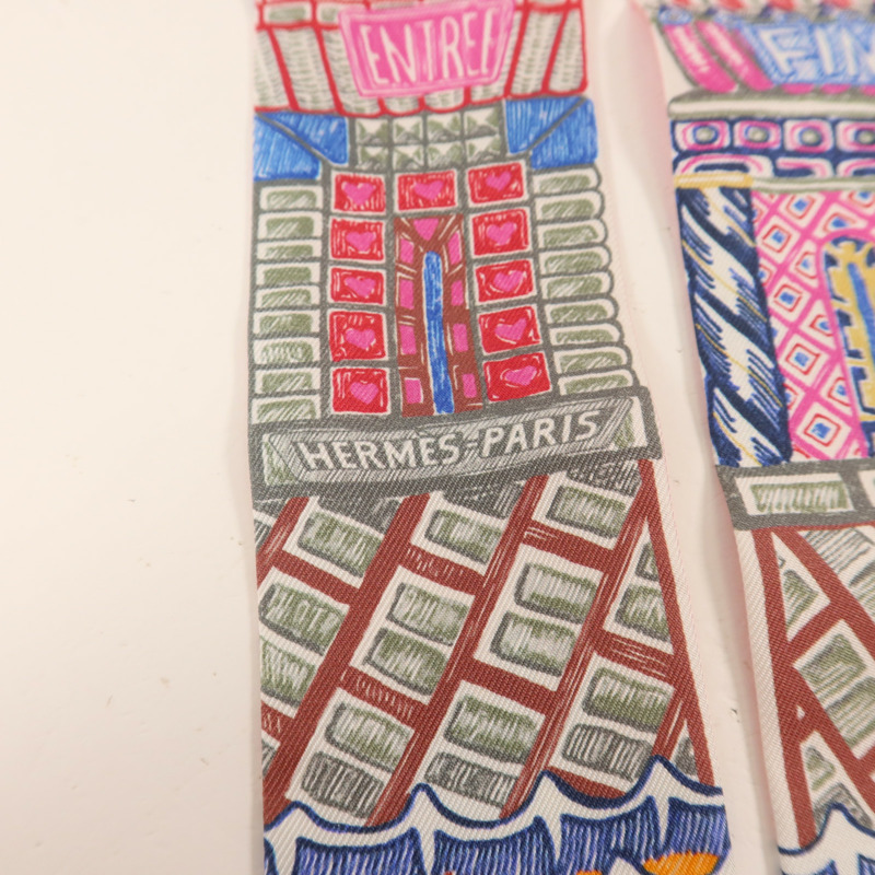 HERMES 絲質Twilly絲巾-4