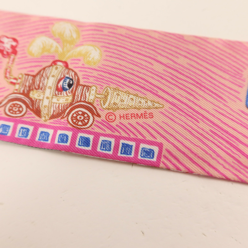 HERMES 絲質Twilly絲巾-5
