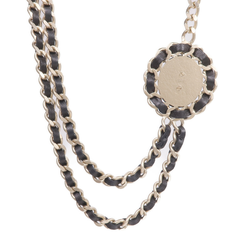 CHANEL 金屬/皮革Necklace項鍊-1