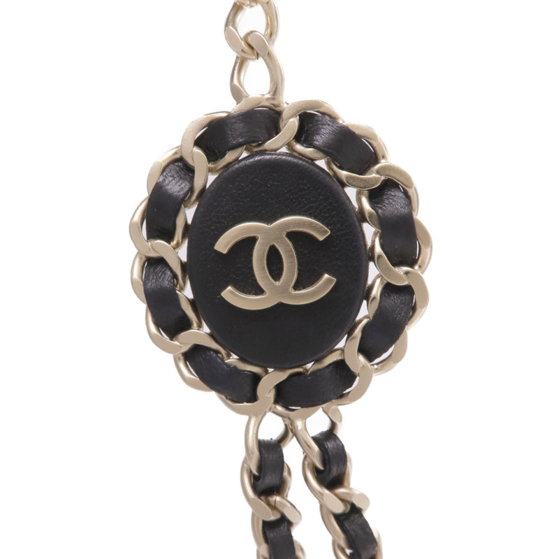 CHANEL 金屬/皮革Necklace項鍊-2