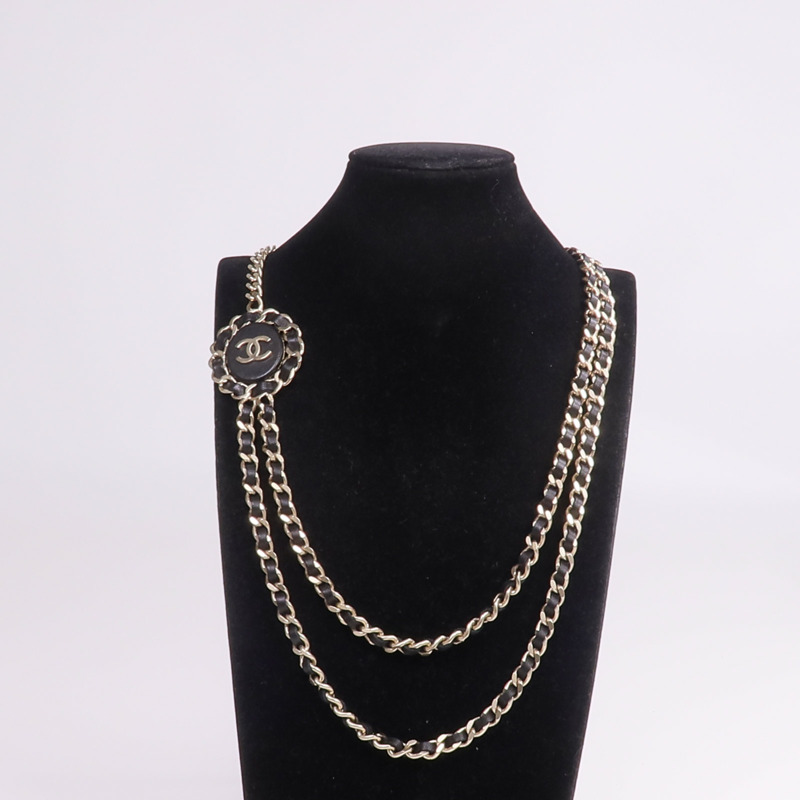 CHANEL 金屬/皮革Necklace項鍊-7