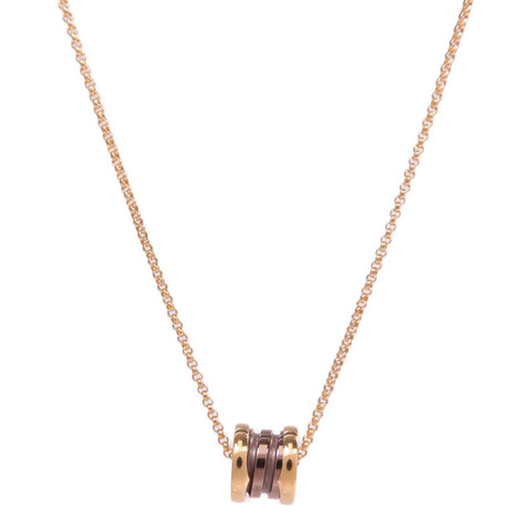 BVLGARI 18K玫瑰金/陶瓷B-zero1 Necklace項鍊