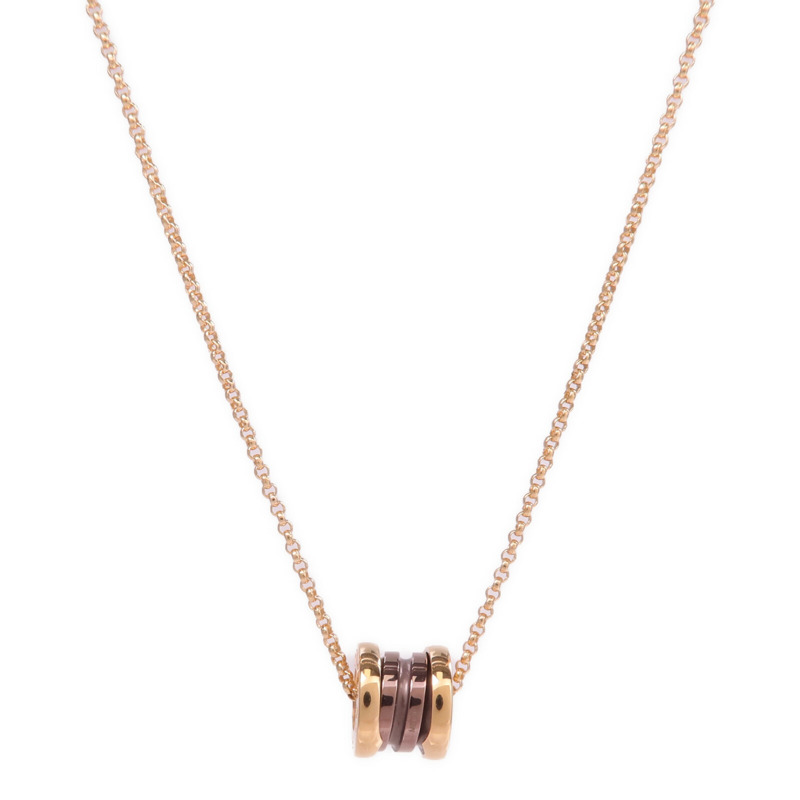 BVLGARI 18K玫瑰金/陶瓷B-zero1 Necklace項鍊-1