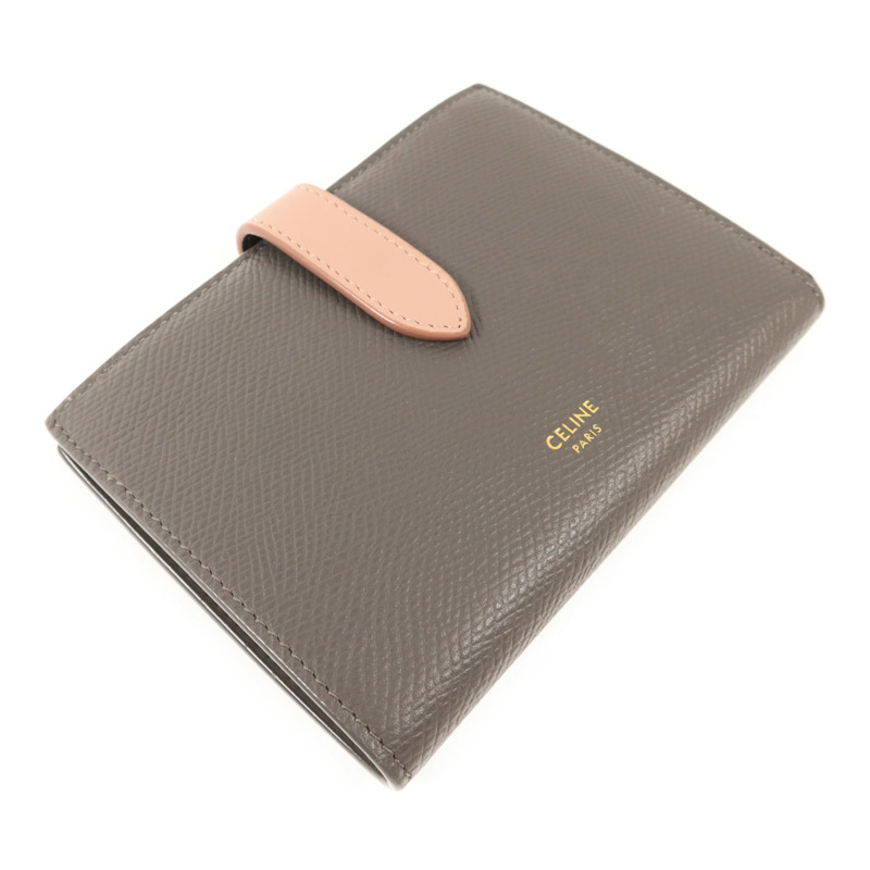 CELINE 牛皮皮革Medium Strap Wallet金扣錢包-2