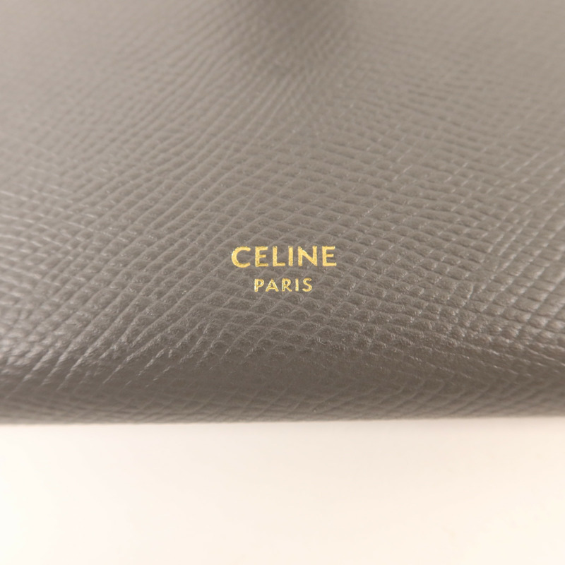 CELINE 牛皮皮革Medium Strap Wallet金扣錢包-6