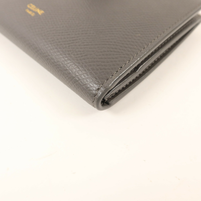CELINE 牛皮皮革Medium Strap Wallet金扣錢包-11