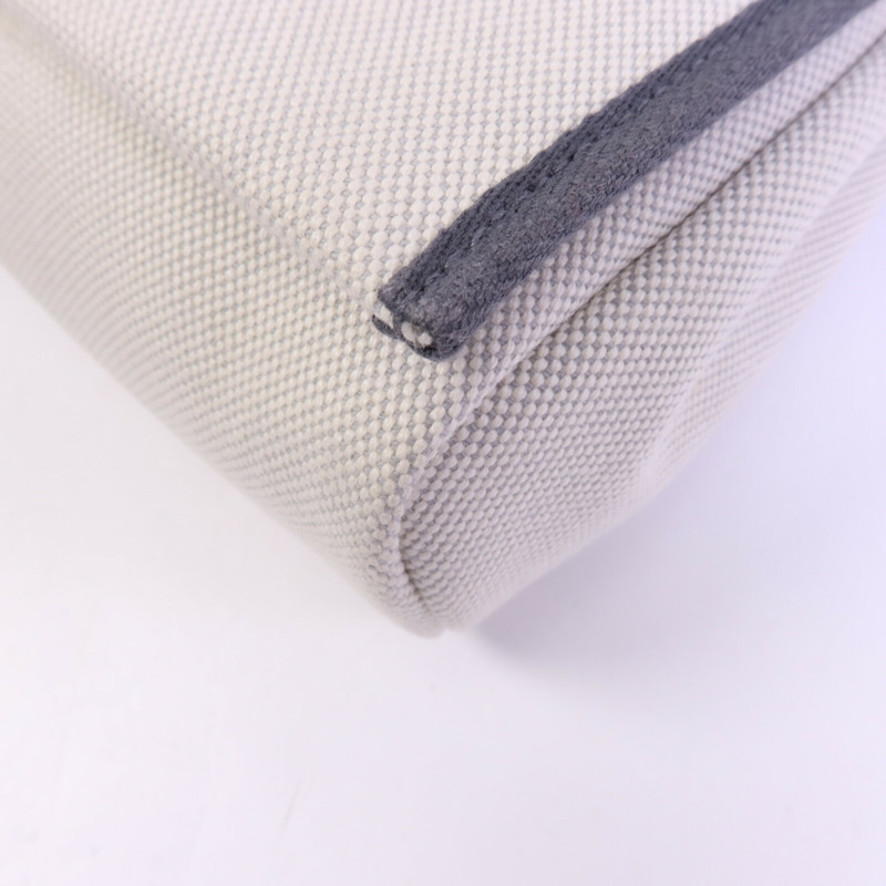 HERMES 帆布Mini Herbag銀扣肩背袋Ardoise-12