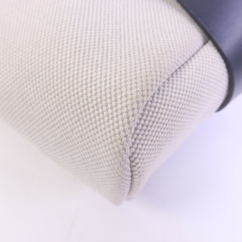 HERMES 帆布Mini Herbag銀扣肩背袋Ardoise-13