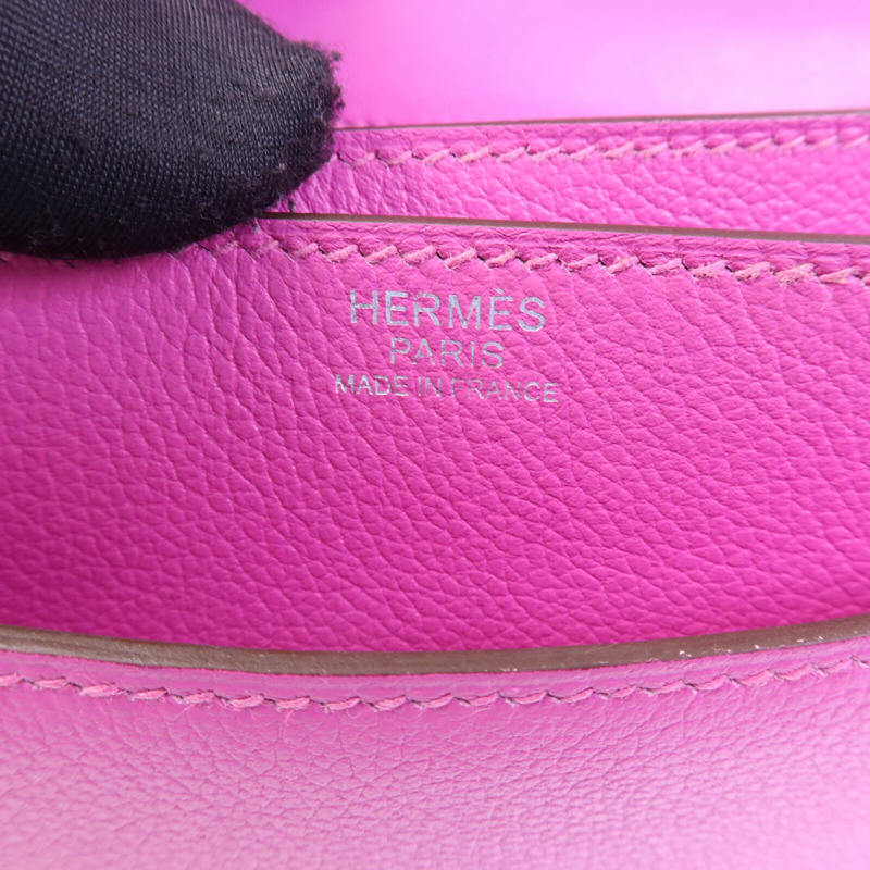 HERMES Evercolor皮革2002 20銀扣肩背袋-5