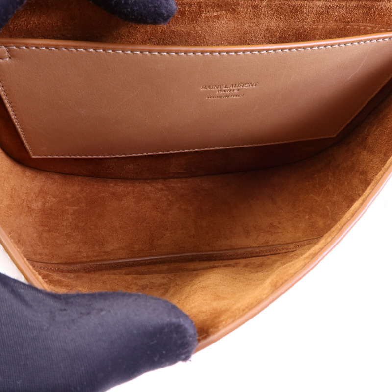 YVES SAINT LAURENT 牛皮皮革Kaia Bag金扣肩背袋-4