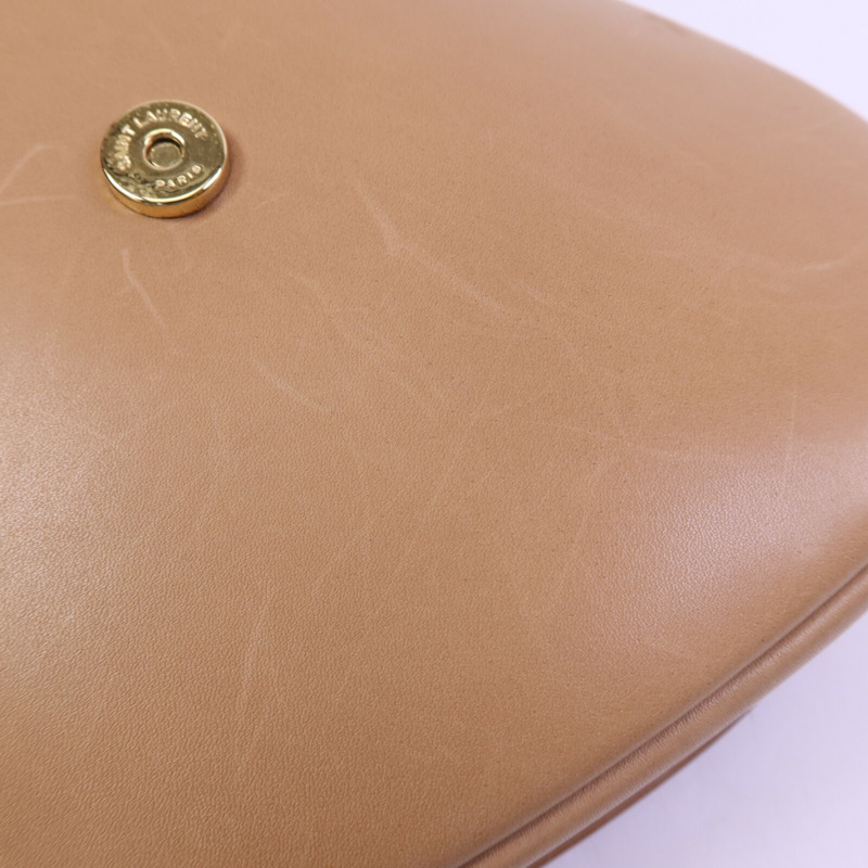 YVES SAINT LAURENT 牛皮皮革Kaia Bag金扣肩背袋-16