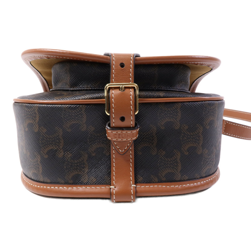 CELINE 塗層帆布Folco金扣肩背袋-3