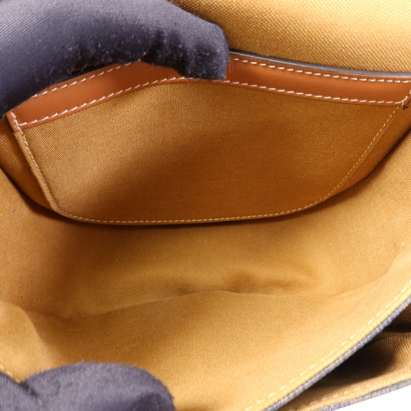 CELINE 塗層帆布Folco金扣肩背袋-4