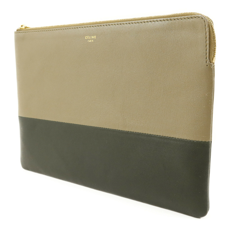 CELINE 牛皮皮革Pouch金扣小袋-2