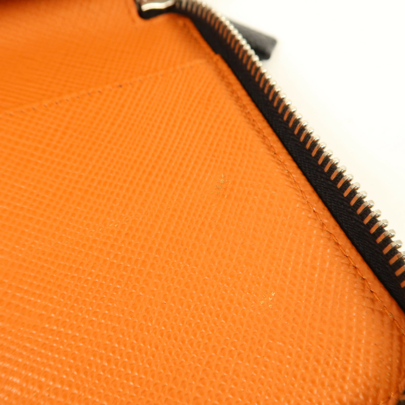 PRADA Saffiano皮革Long Round Wallet銀扣長錢包-18