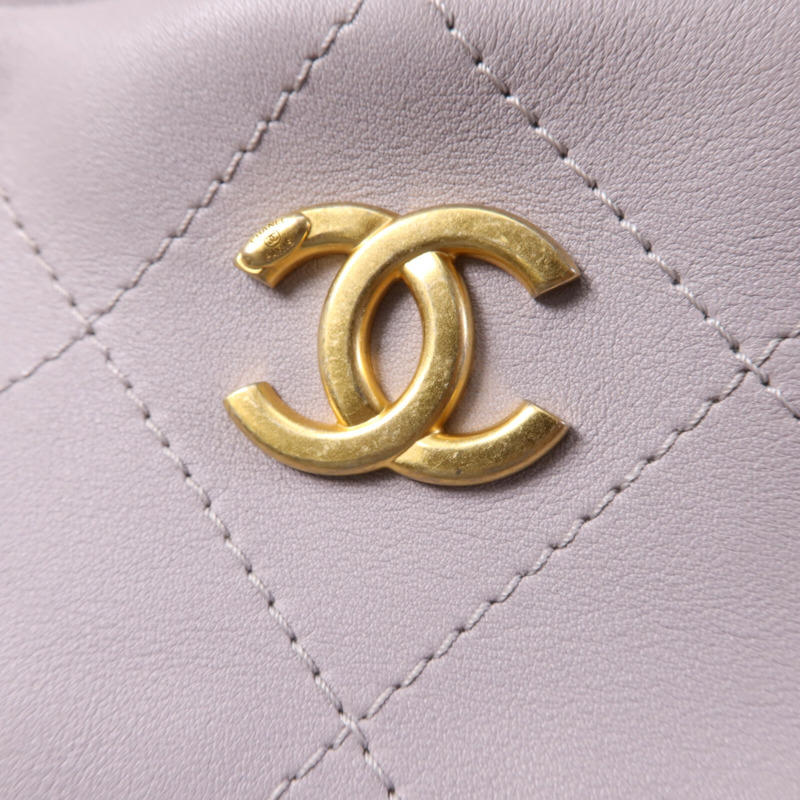 CHANEL 牛皮皮革2 Way Hobo Bag金扣肩背袋-6