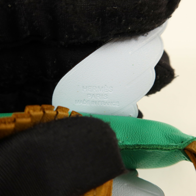 HERMES Milo皮革Rodeo Pegase PM掛飾Menthe/Bleu Pale/Sesame-4