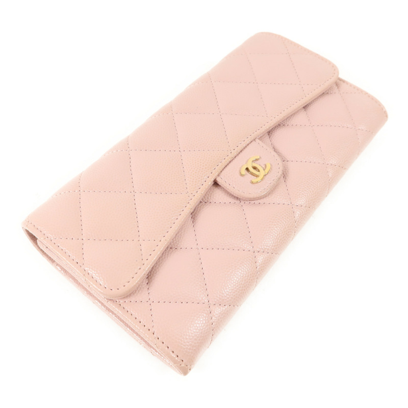 CHANEL 牛皮皮革Long Wallet金扣長錢包-2