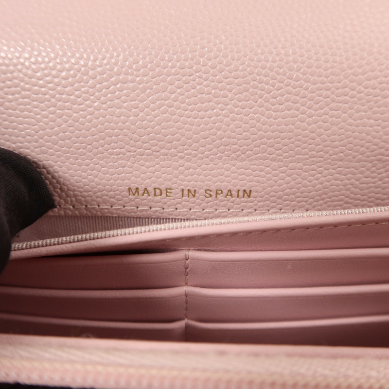 CHANEL 牛皮皮革Long Wallet金扣長錢包-6