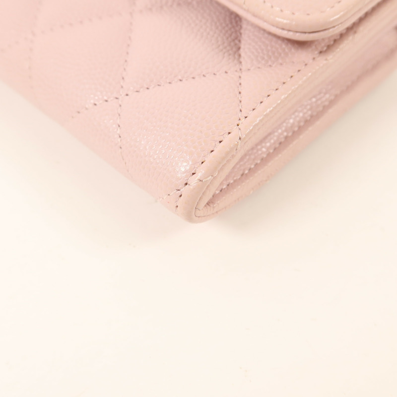 CHANEL 牛皮皮革Long Wallet金扣長錢包-12