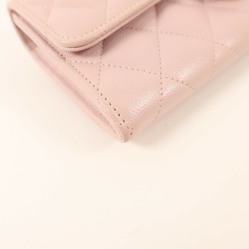 CHANEL 牛皮皮革Long Wallet金扣長錢包-13