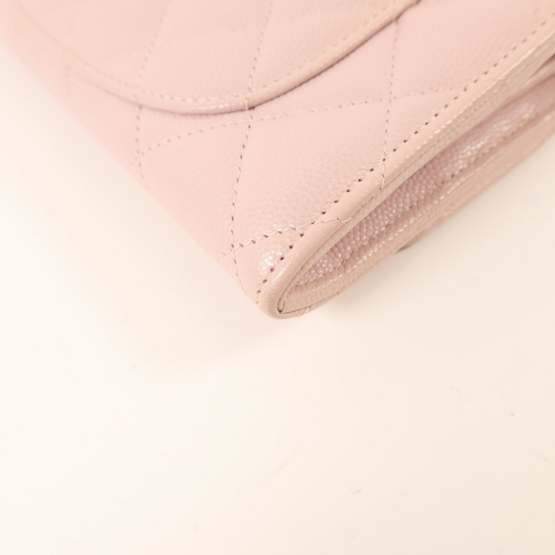 CHANEL 牛皮皮革Long Wallet金扣長錢包-14