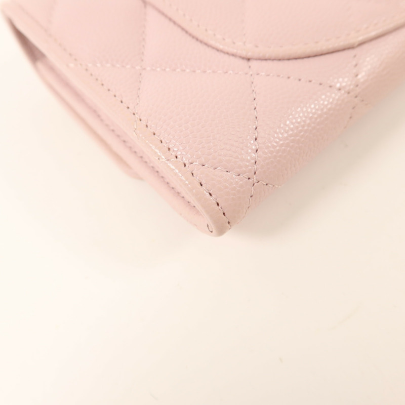 CHANEL 牛皮皮革Long Wallet金扣長錢包-15