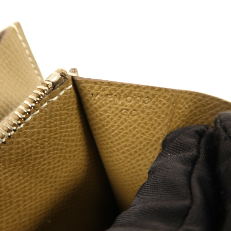 HERMES Epsom皮革Constance Compact Wallet銀扣錢包Etoupe-6