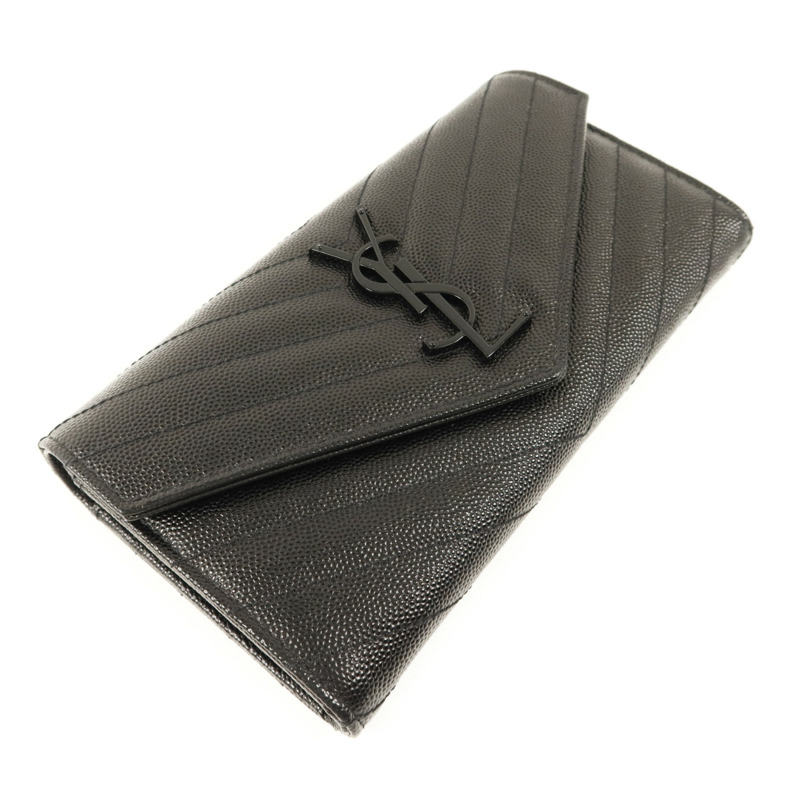 SAINT LAURENT 牛皮皮革Envelope Wallet長錢包-2