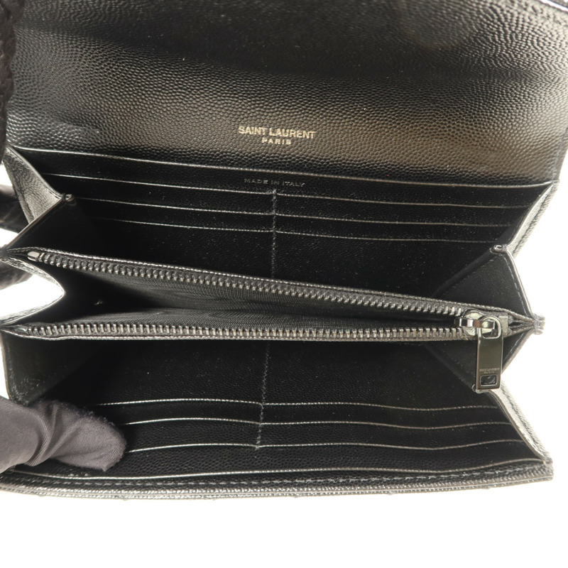 SAINT LAURENT 牛皮皮革Envelope Wallet長錢包-4