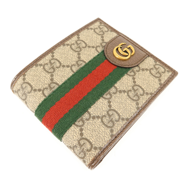 GUCCI 塗層帆布Ophidia Bifold Wallet金扣錢包-2