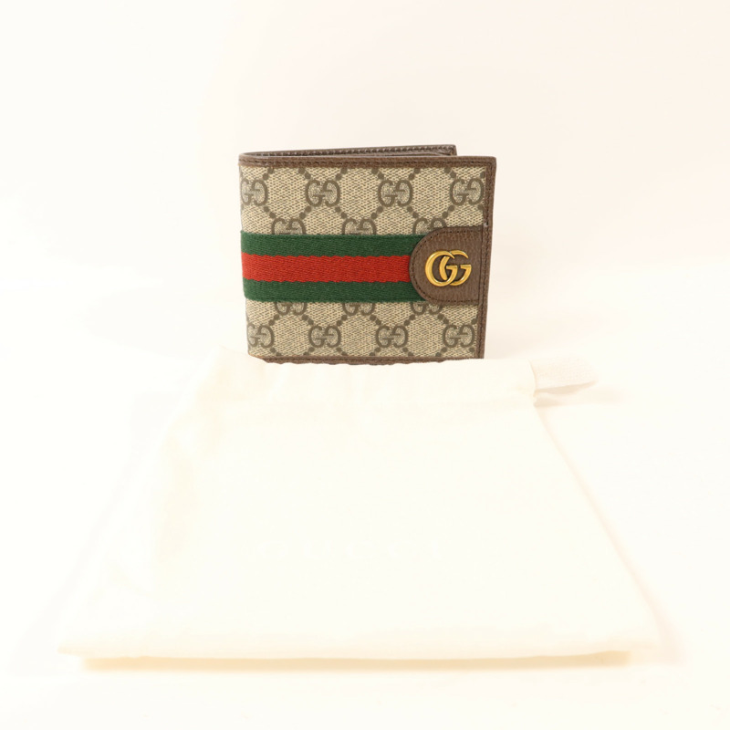 GUCCI 塗層帆布Ophidia Bifold Wallet金扣錢包-8