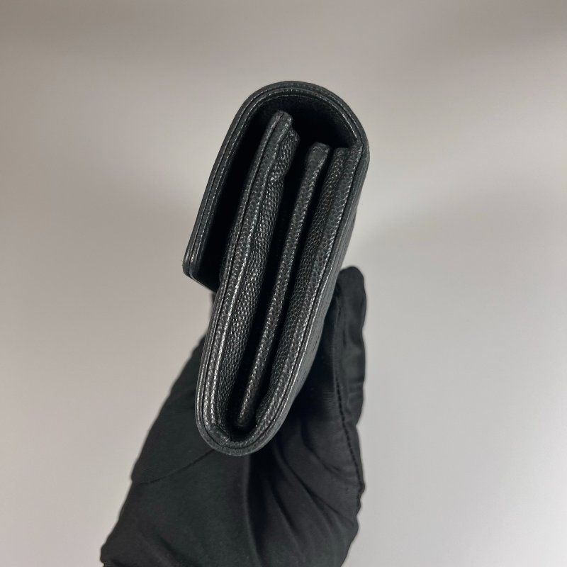 CHANEL BOY掀蓋長夾荔枝黑 A80286/晶片款-3