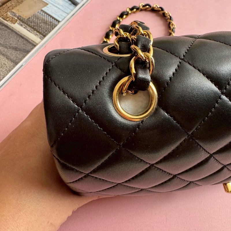 ✨香奈兒必買包款 CHANEL 黑色羊皮COCO25-6