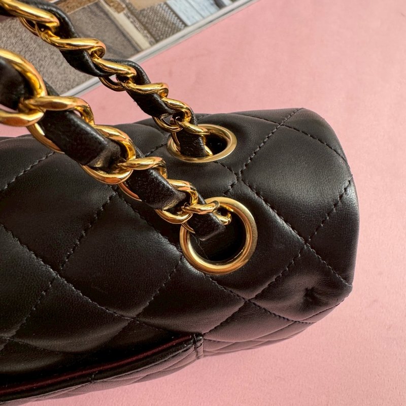 ✨香奈兒必買包款 CHANEL 黑色羊皮COCO25-28