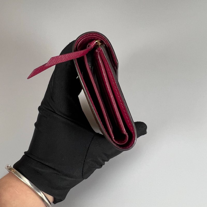 LV M41938 老花紫紅豆豆Victorine短夾-2