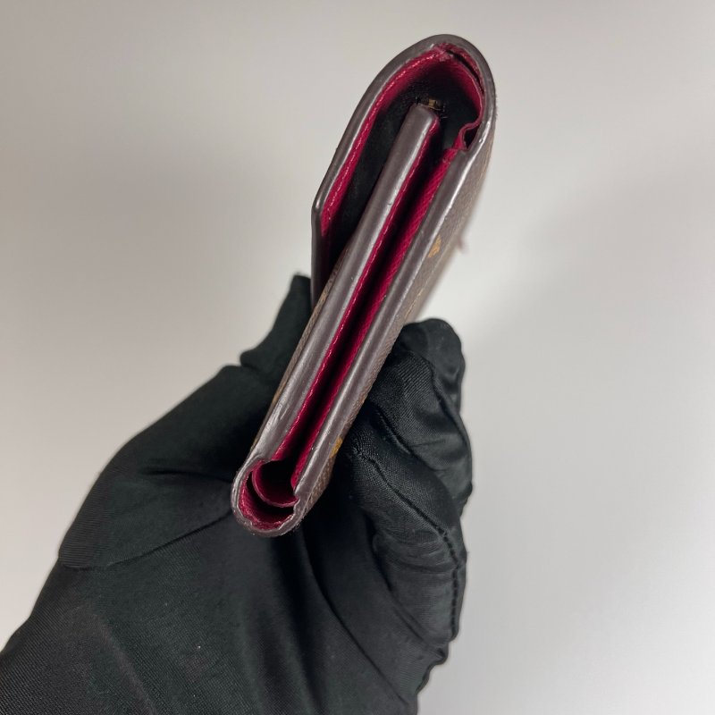 LV M41938 老花紫紅豆豆Victorine短夾-3